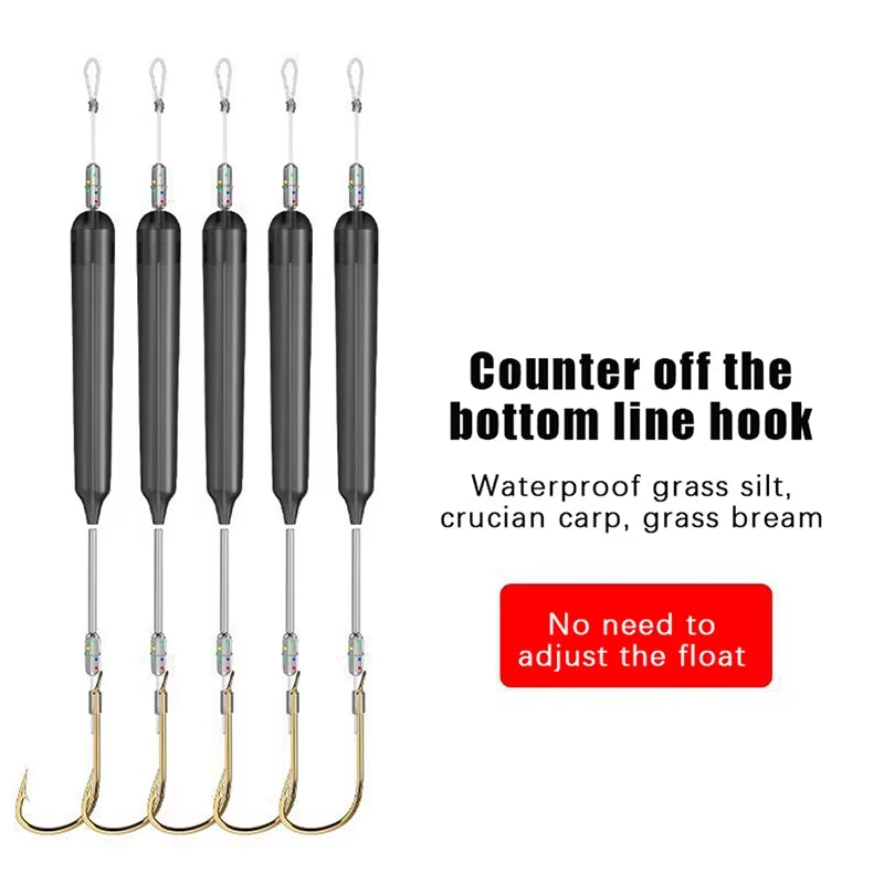 1Pcs 2 Hooks 5# 7# 9# 11# Fishing Hair Rigs Hook Iseni Hook Barb Carp Fishing Hook Ready-To-Use Four Size Carp Rigs Fishing Lure